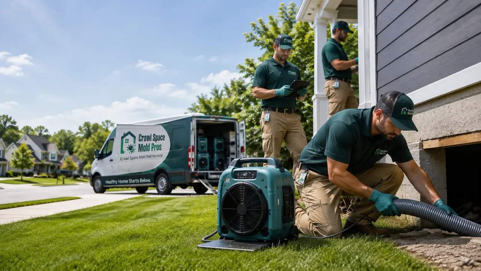 Crawl Space Mold Removal in Hatley, WI